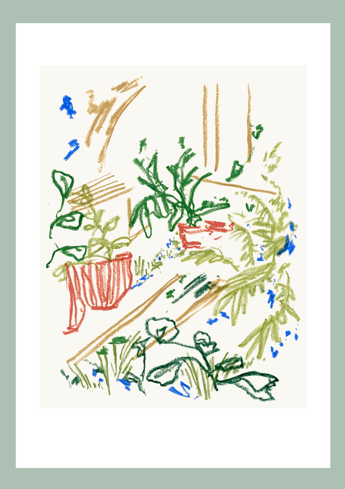 Glasshouse abstract art print