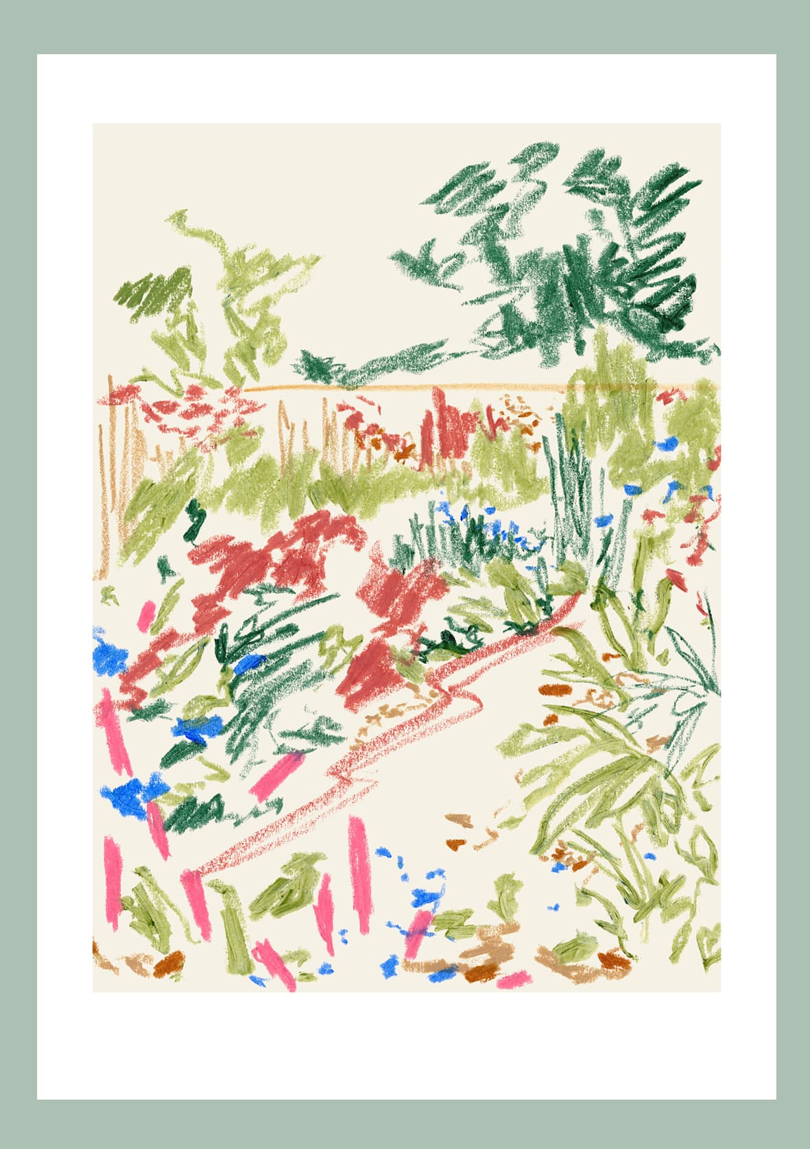 Pastel Garden abstract art print