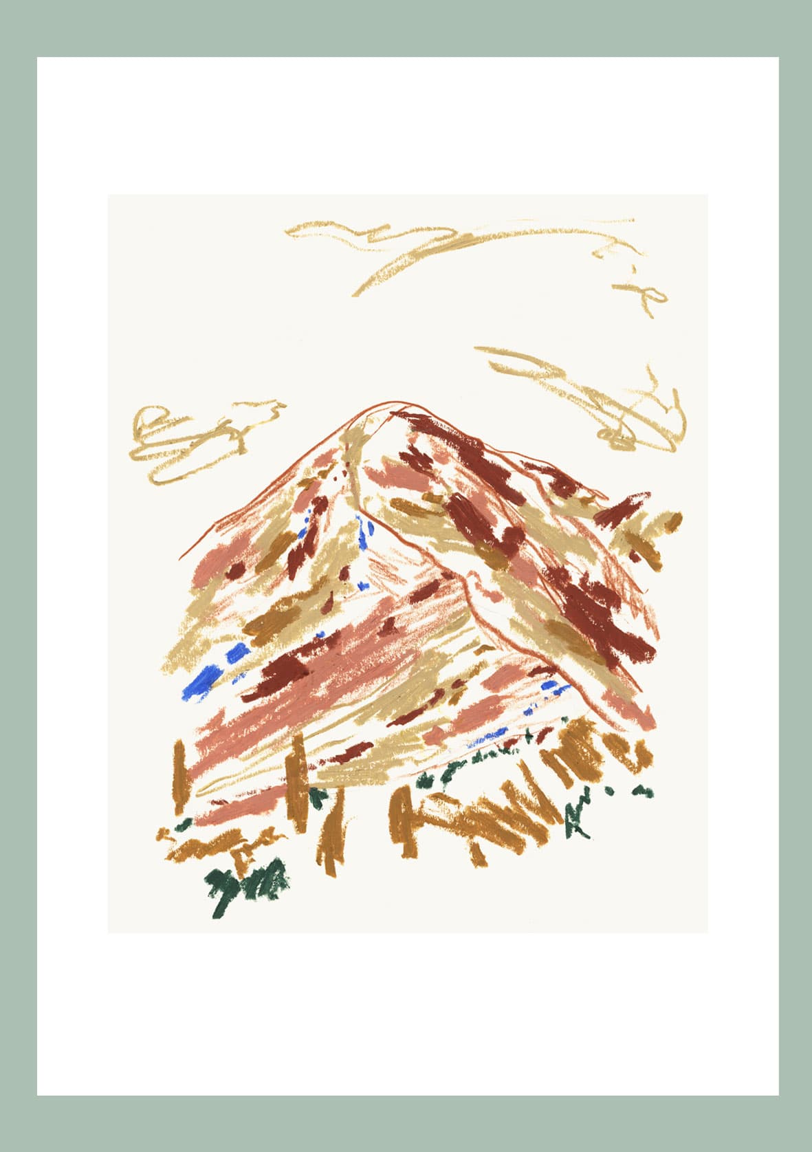 Catbells I abstract art print