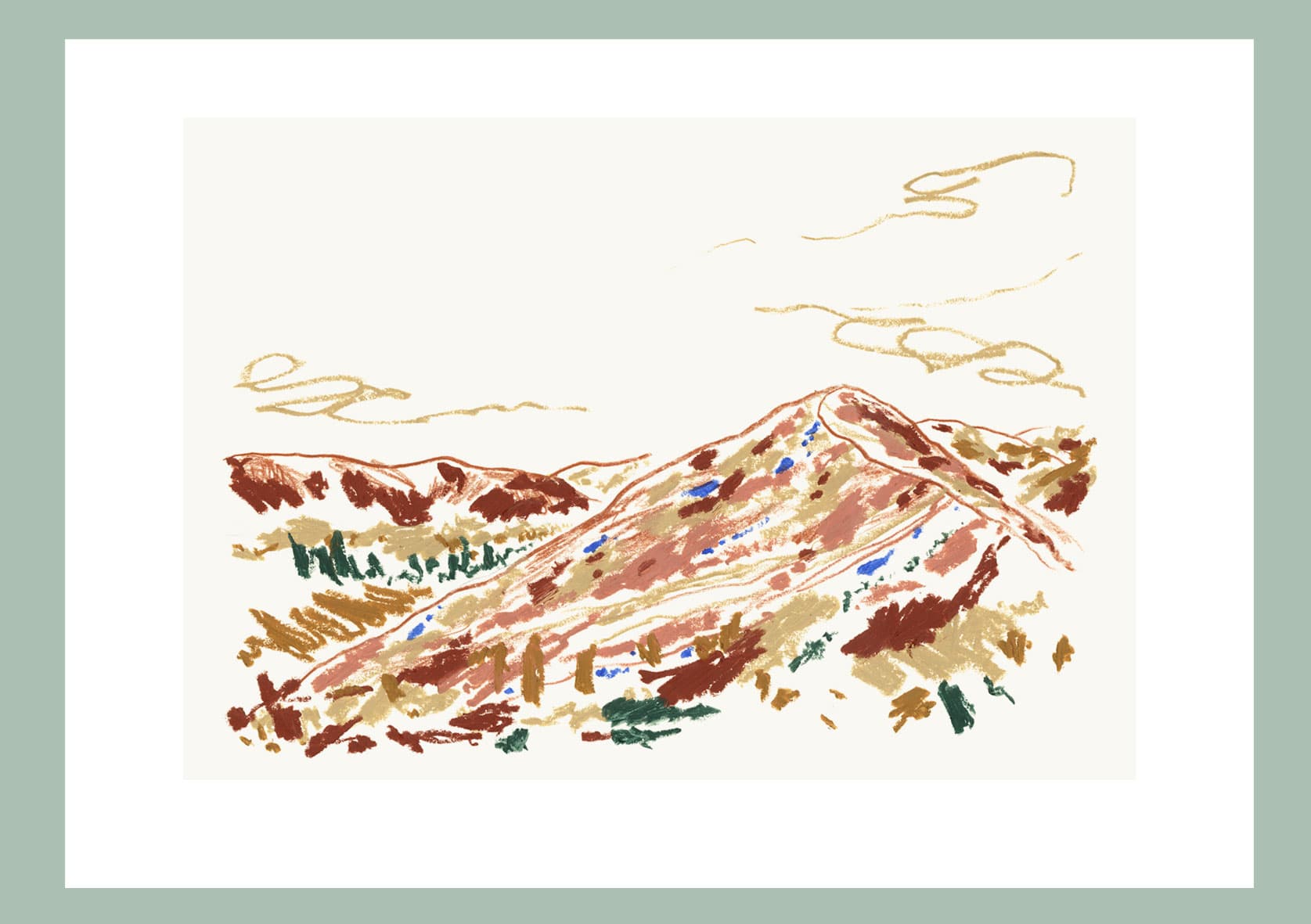 Catbells II abstract art print