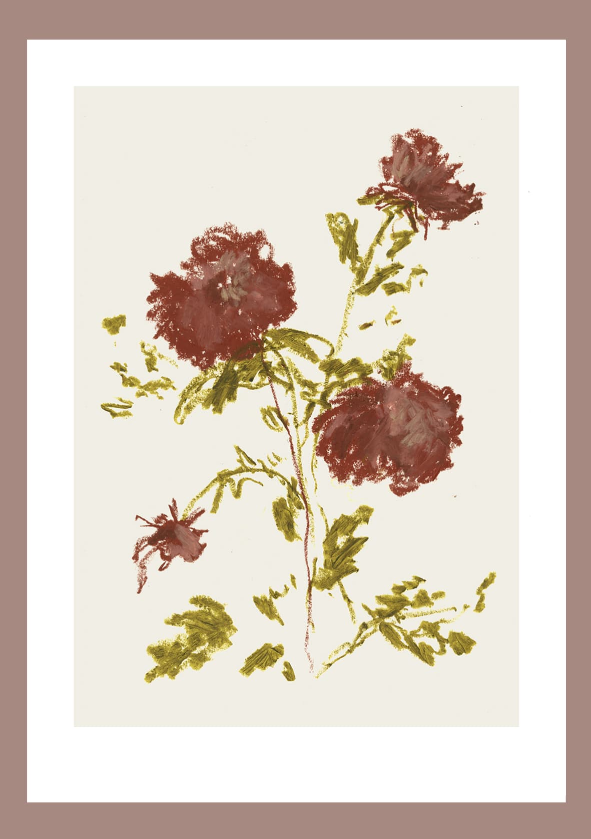 Dahlias abstract art print