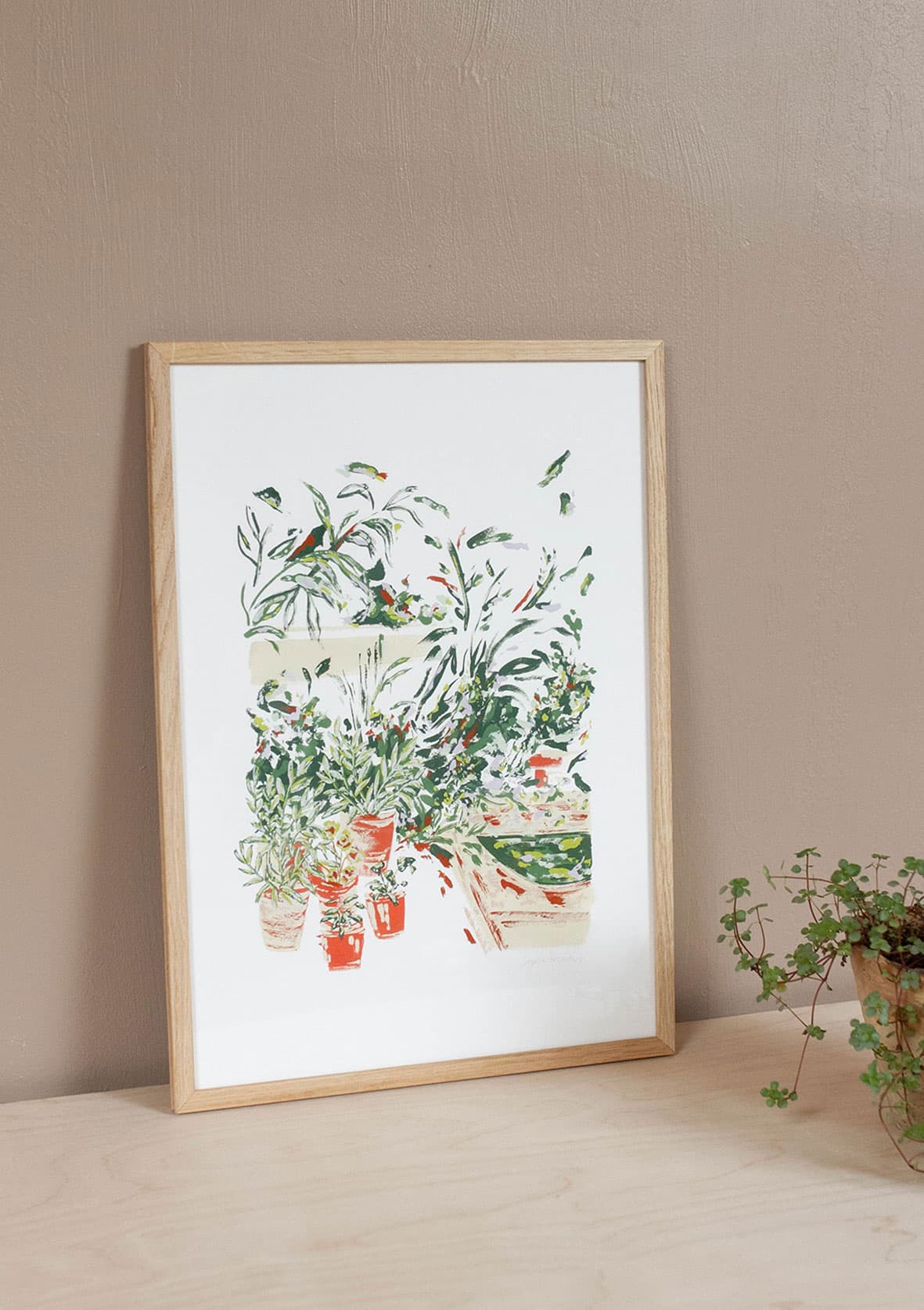 Terracotta abstract art print